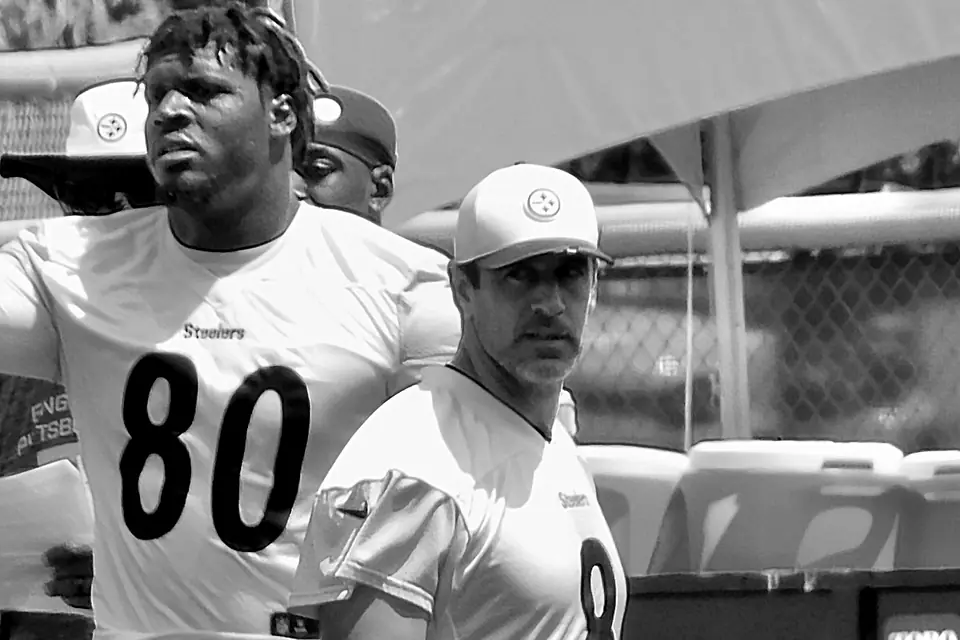 Aaron Rodgers at Pittsburgh Steelers training camp